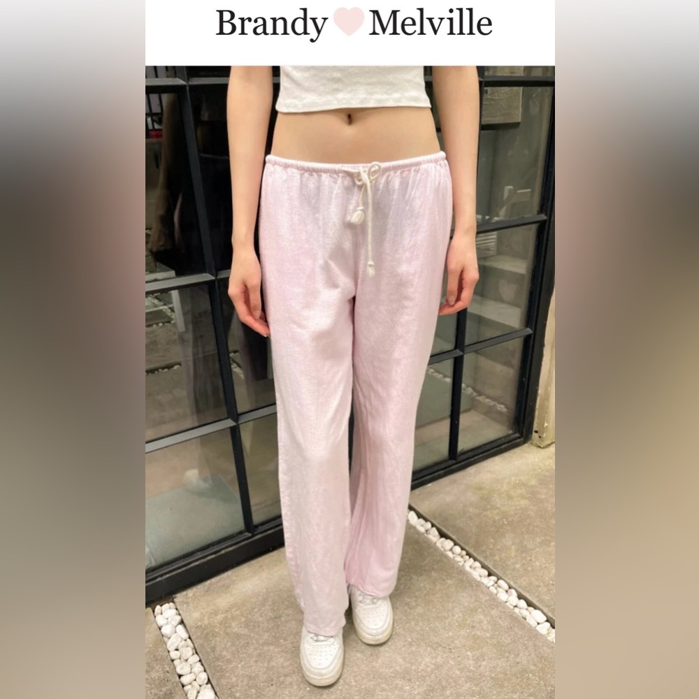 Brandy Melville Light Pink Drawstring Lounge Pants